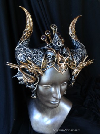 dragon, crown, horns, headdress
