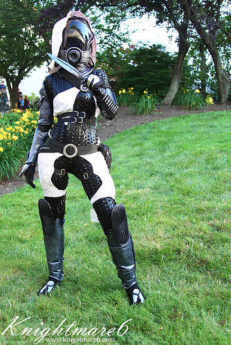 Tali from Mass Effect cosplay costume by Organic Armor and KLM Designs