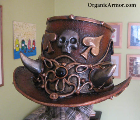 king of Bourbon Street top hat skull spade horns